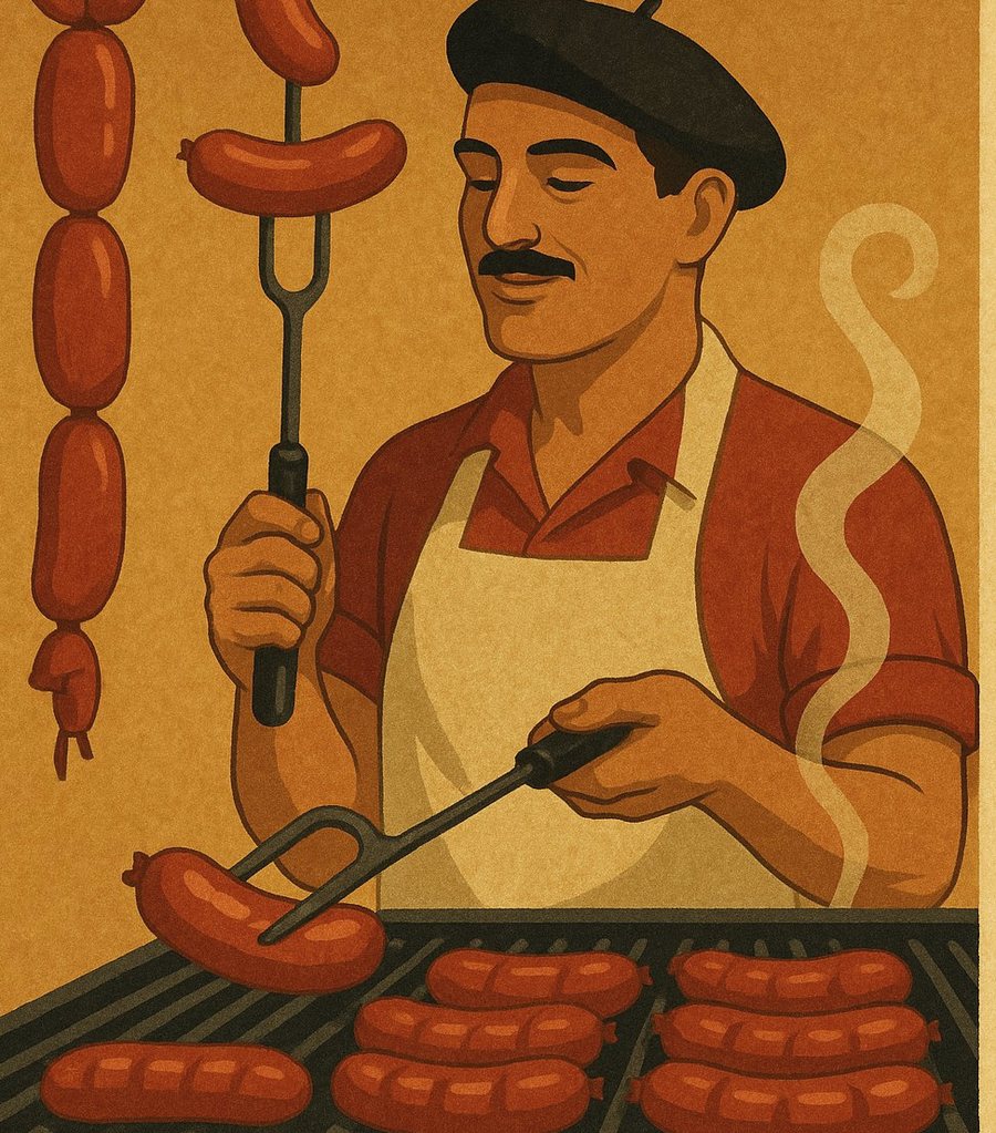Renzo's Chorizos & sausages illustration