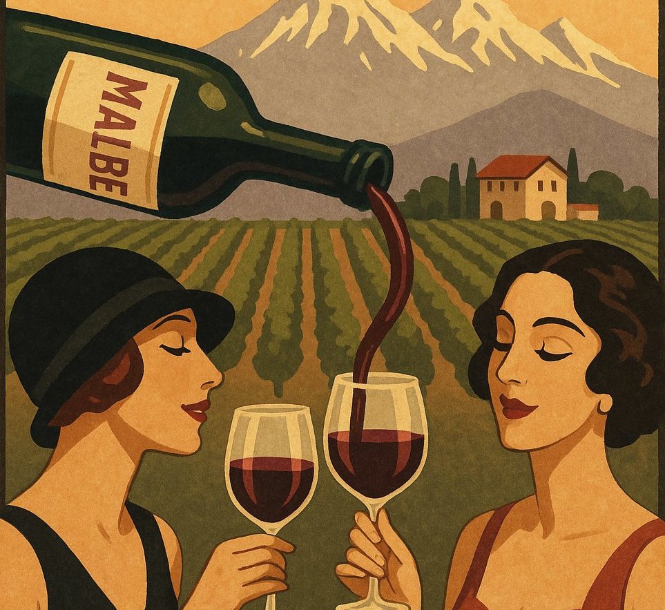 Renzo's Vinoteca wine illustration